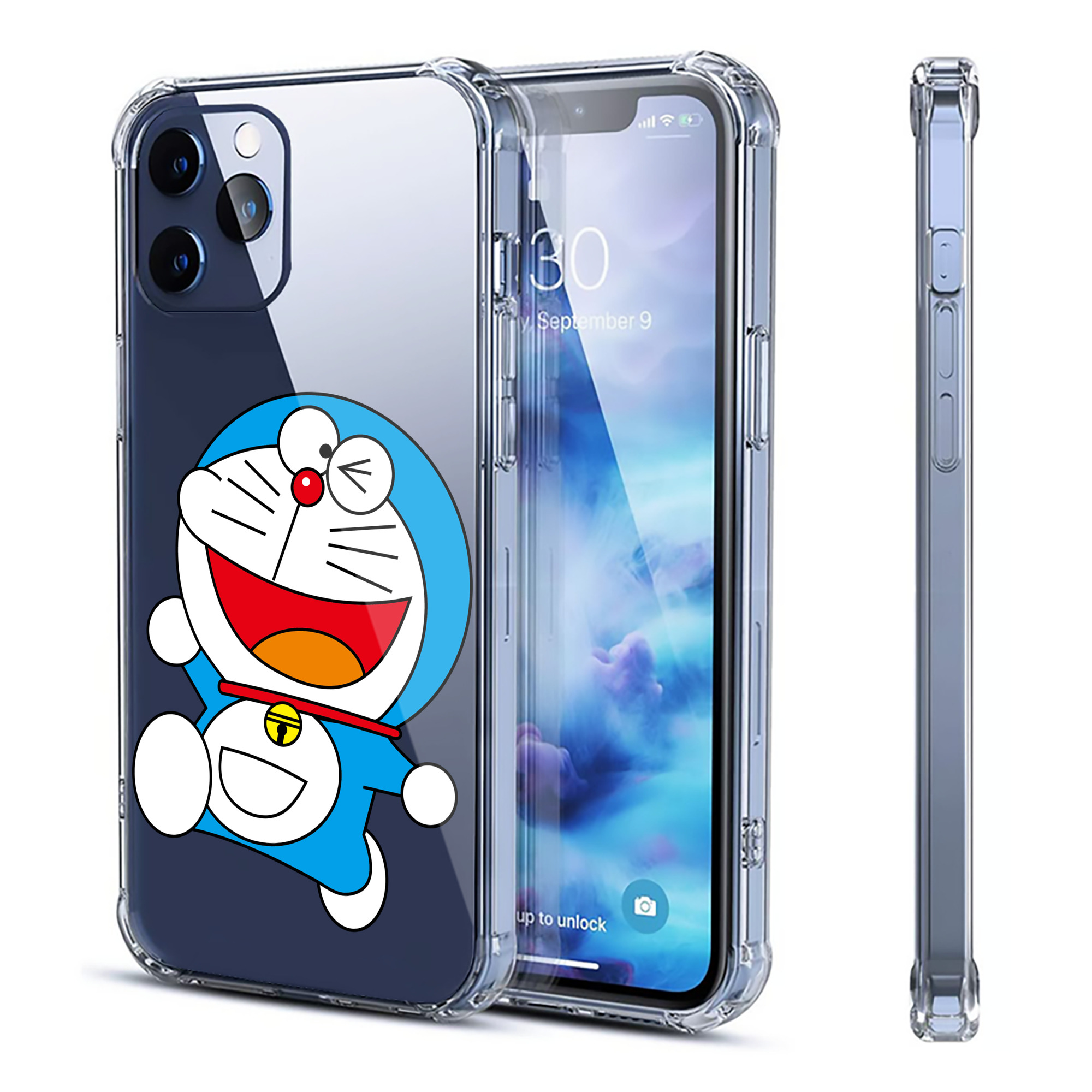 （画像用） ドラえもん Doraemon 【iPhone 12シリーズ対応】透明スマホケース（クリアソフトケース）